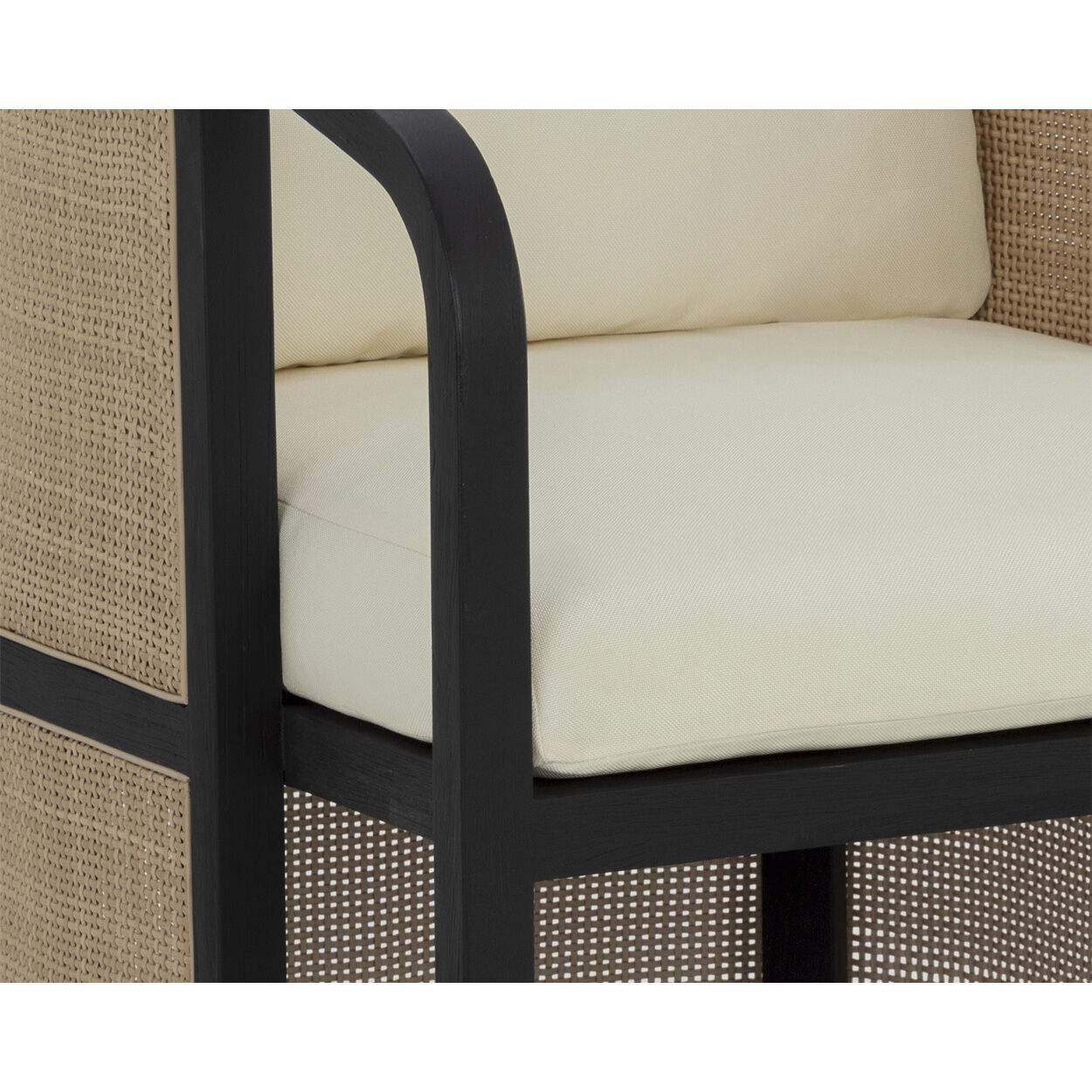 Palermo Charcoal / Stinson Cream Outdoor Dining Chair